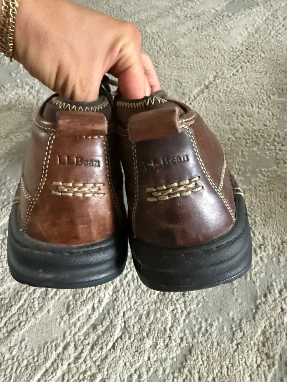 L.L. Bean Allagash Chukka Boots brown leather lace up 8